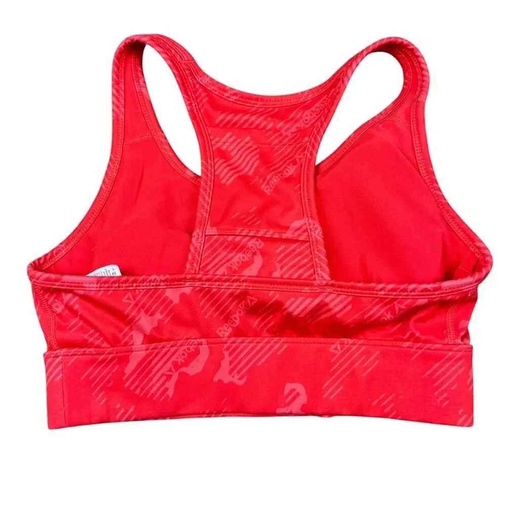 Reebok Women's Red Sports Bra Size Small Racer Back